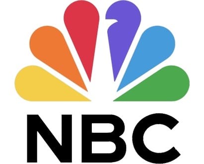 A colorful logo of the nbc television network.